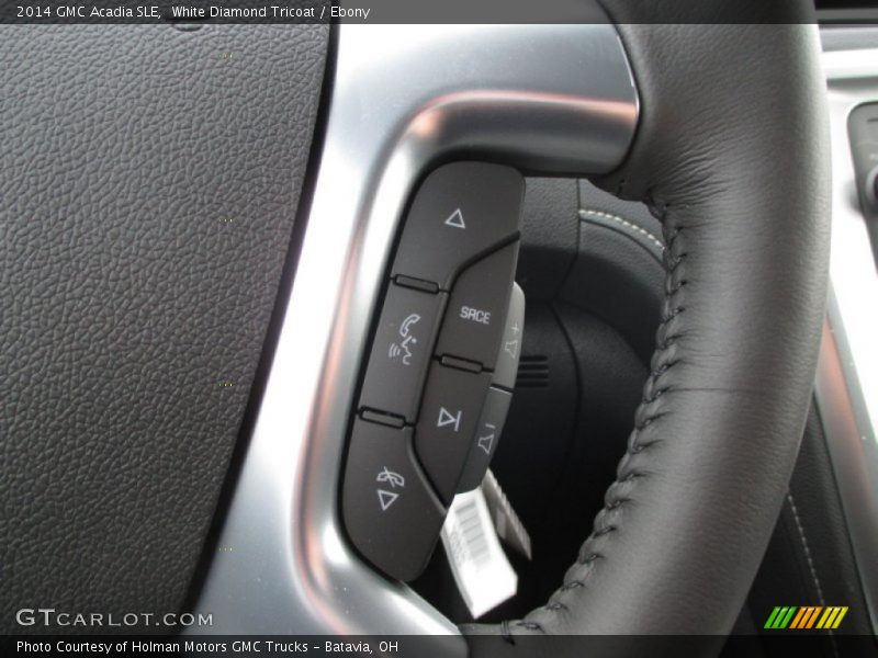 White Diamond Tricoat / Ebony 2014 GMC Acadia SLE