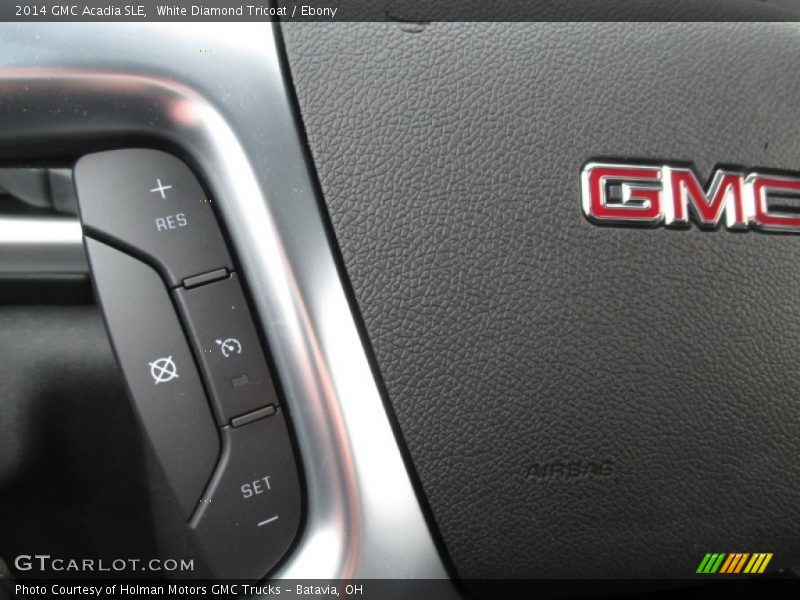 White Diamond Tricoat / Ebony 2014 GMC Acadia SLE