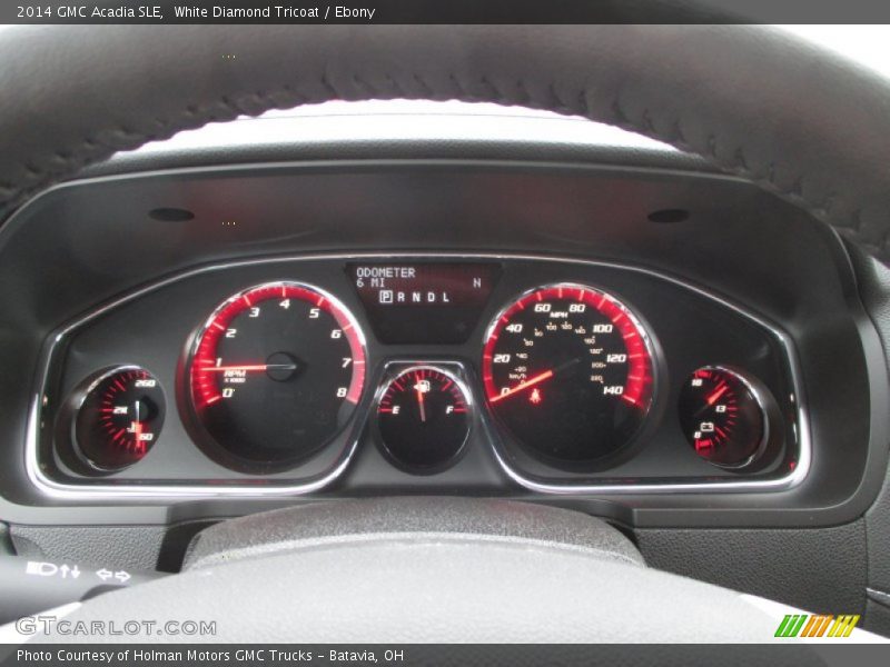 White Diamond Tricoat / Ebony 2014 GMC Acadia SLE
