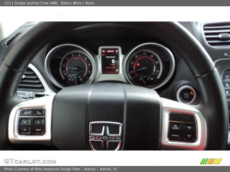 Bianco White / Black 2011 Dodge Journey Crew AWD