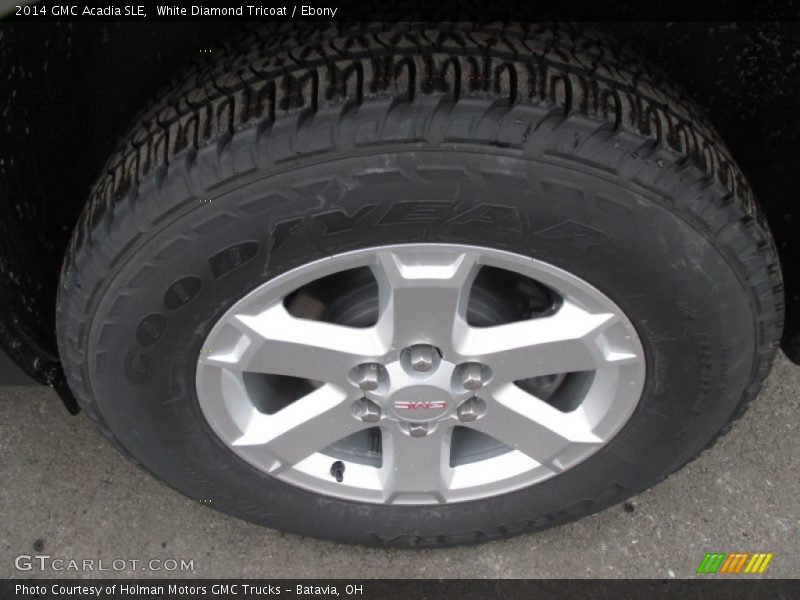 White Diamond Tricoat / Ebony 2014 GMC Acadia SLE