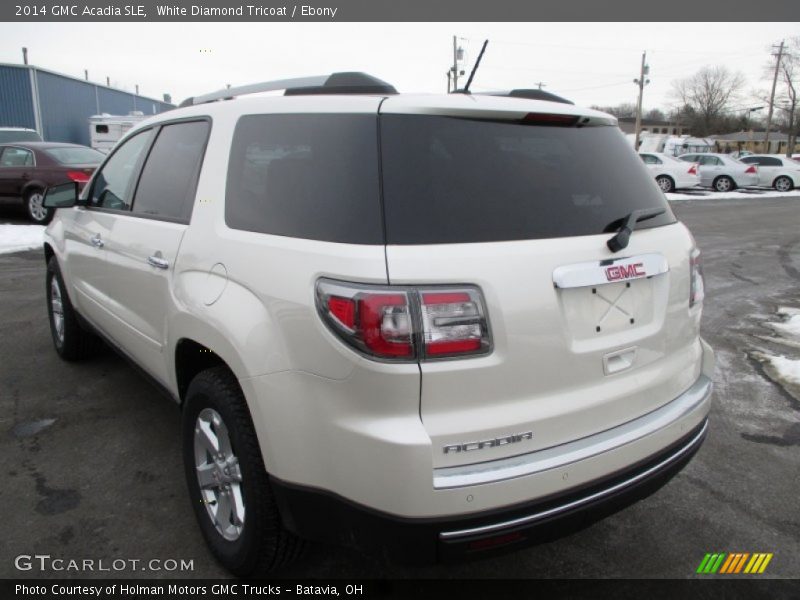 White Diamond Tricoat / Ebony 2014 GMC Acadia SLE