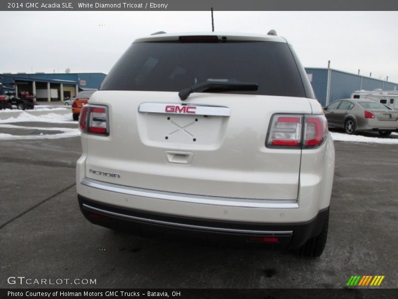 White Diamond Tricoat / Ebony 2014 GMC Acadia SLE