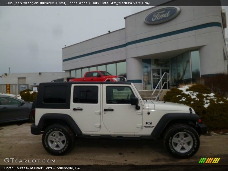 Stone White / Dark Slate Gray/Medium Slate Gray 2009 Jeep Wrangler Unlimited X 4x4