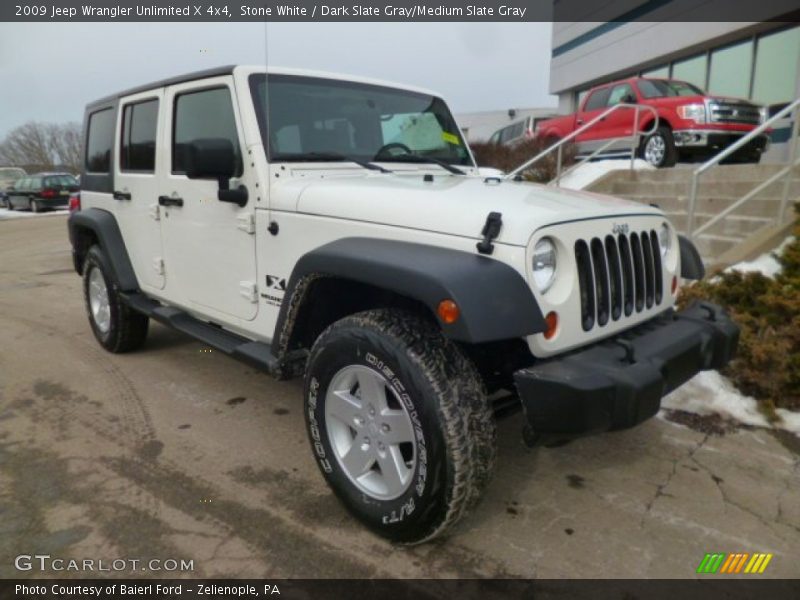 Stone White / Dark Slate Gray/Medium Slate Gray 2009 Jeep Wrangler Unlimited X 4x4
