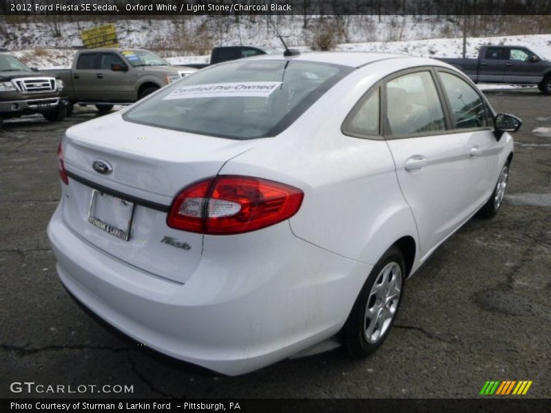 Oxford White / Light Stone/Charcoal Black 2012 Ford Fiesta SE Sedan