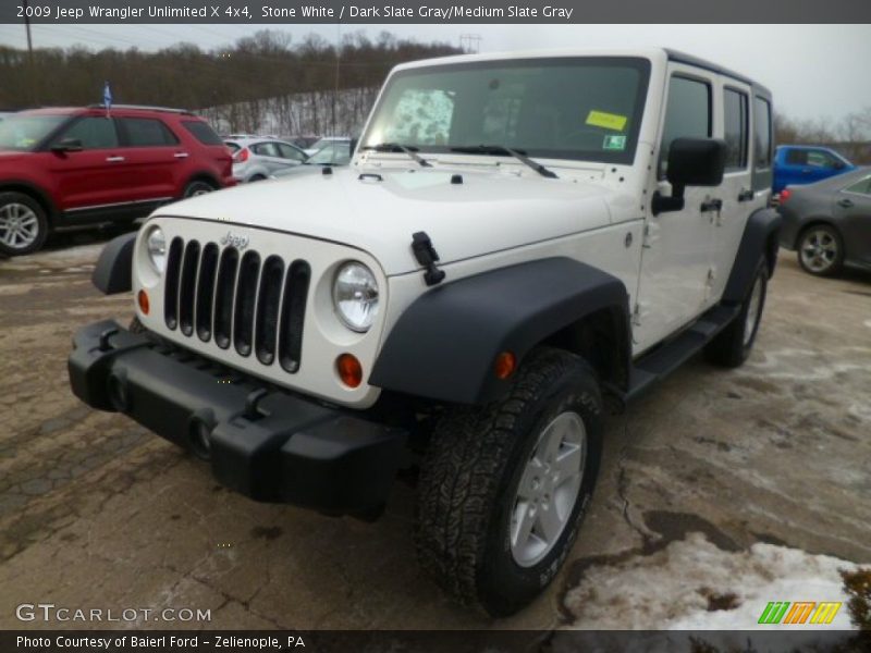 Stone White / Dark Slate Gray/Medium Slate Gray 2009 Jeep Wrangler Unlimited X 4x4