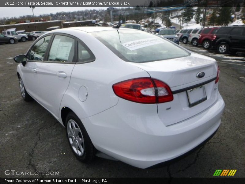 Oxford White / Light Stone/Charcoal Black 2012 Ford Fiesta SE Sedan