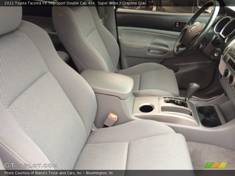 Super White / Graphite Gray 2011 Toyota Tacoma V6 TRD Sport Double Cab 4x4