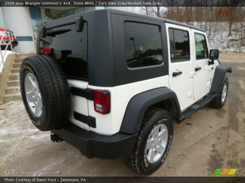 Stone White / Dark Slate Gray/Medium Slate Gray 2009 Jeep Wrangler Unlimited X 4x4