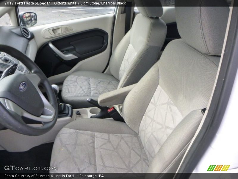 Oxford White / Light Stone/Charcoal Black 2012 Ford Fiesta SE Sedan