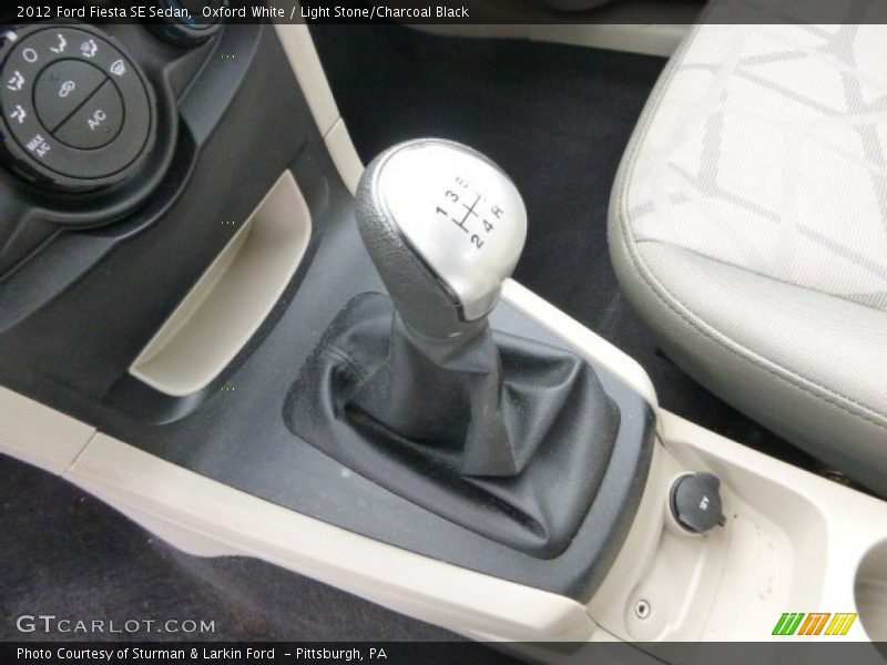 Oxford White / Light Stone/Charcoal Black 2012 Ford Fiesta SE Sedan