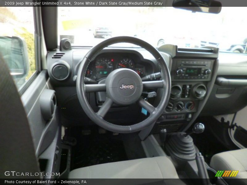 Stone White / Dark Slate Gray/Medium Slate Gray 2009 Jeep Wrangler Unlimited X 4x4