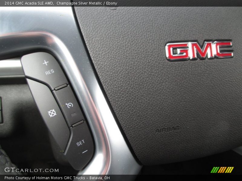 Champagne Silver Metallic / Ebony 2014 GMC Acadia SLE AWD