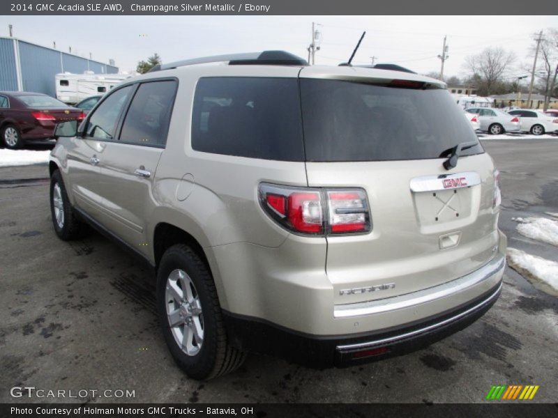 Champagne Silver Metallic / Ebony 2014 GMC Acadia SLE AWD