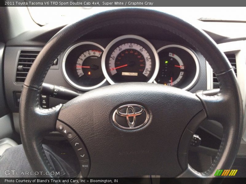 Super White / Graphite Gray 2011 Toyota Tacoma V6 TRD Sport Double Cab 4x4