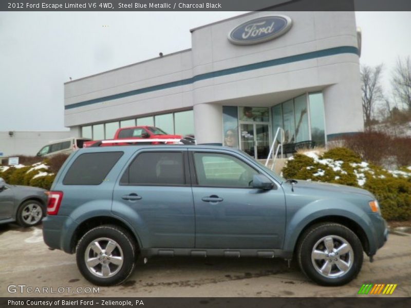Steel Blue Metallic / Charcoal Black 2012 Ford Escape Limited V6 4WD