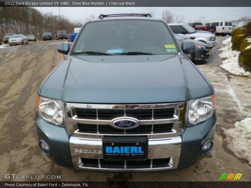 Steel Blue Metallic / Charcoal Black 2012 Ford Escape Limited V6 4WD