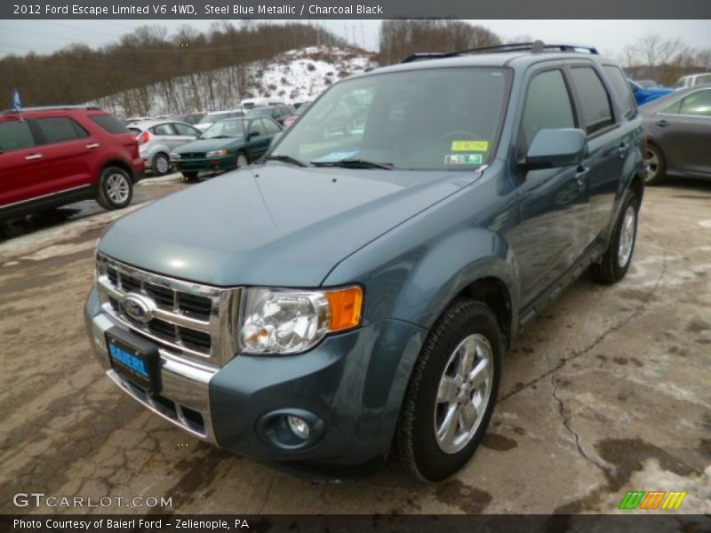 Steel Blue Metallic / Charcoal Black 2012 Ford Escape Limited V6 4WD