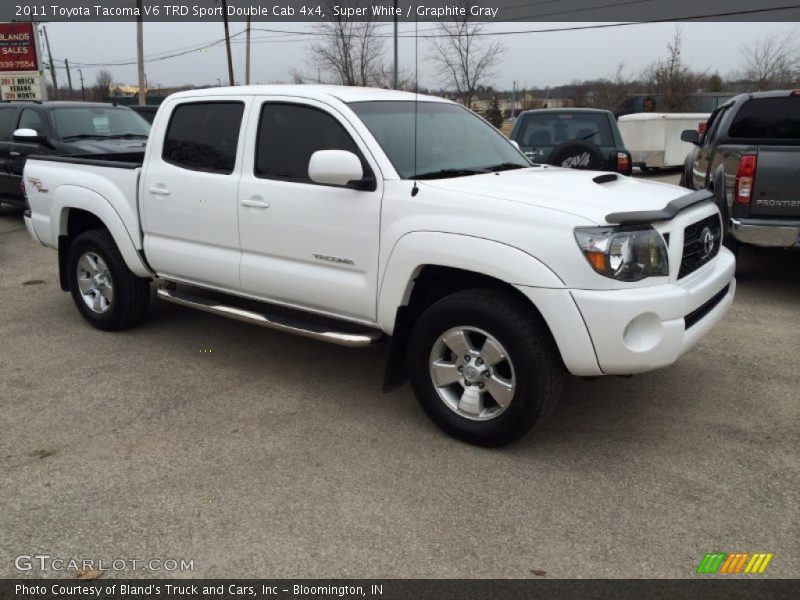Super White / Graphite Gray 2011 Toyota Tacoma V6 TRD Sport Double Cab 4x4