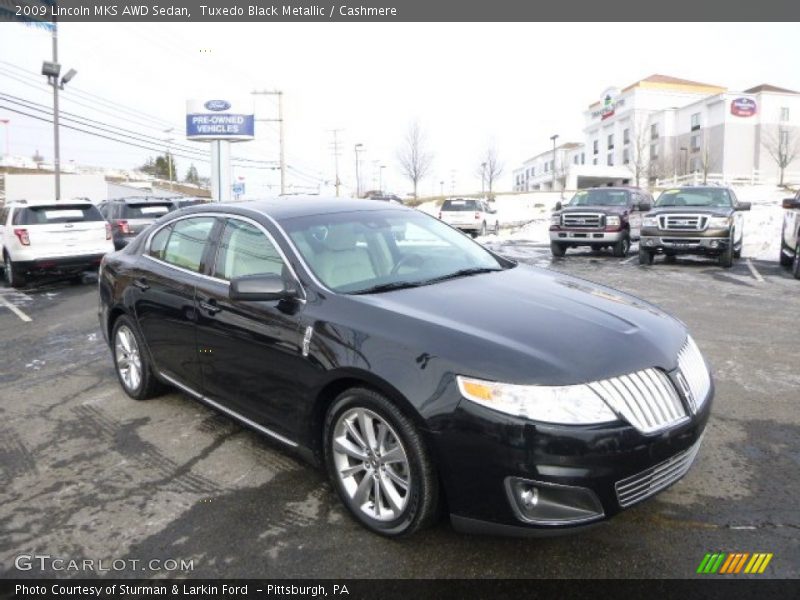 Tuxedo Black Metallic / Cashmere 2009 Lincoln MKS AWD Sedan