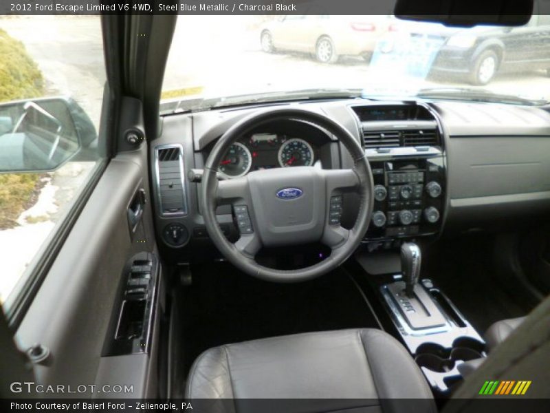 Steel Blue Metallic / Charcoal Black 2012 Ford Escape Limited V6 4WD