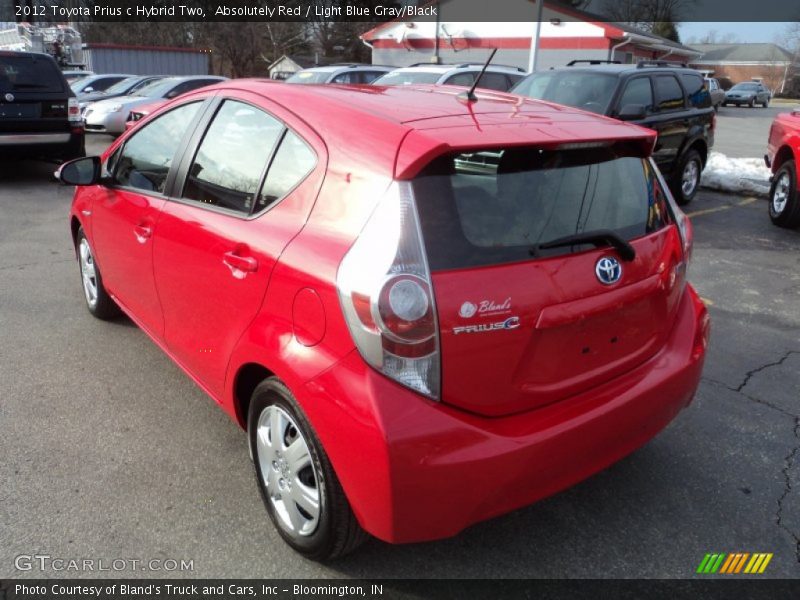 Absolutely Red / Light Blue Gray/Black 2012 Toyota Prius c Hybrid Two