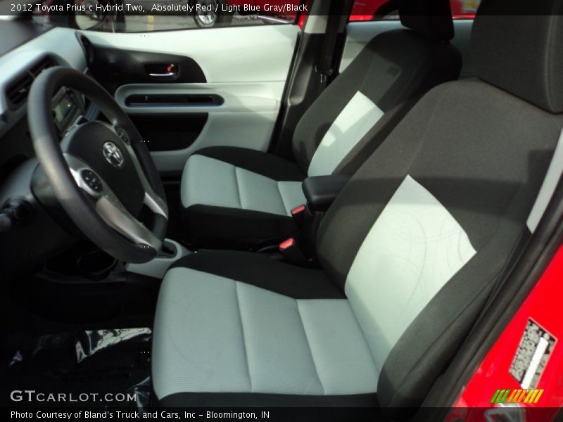 Absolutely Red / Light Blue Gray/Black 2012 Toyota Prius c Hybrid Two