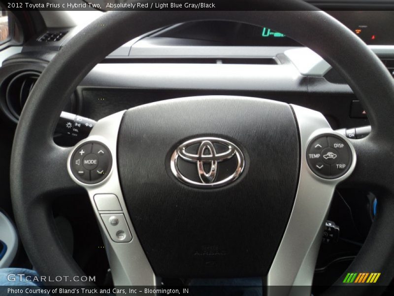 Absolutely Red / Light Blue Gray/Black 2012 Toyota Prius c Hybrid Two