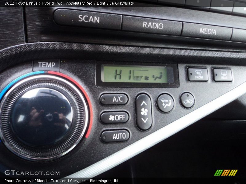 Absolutely Red / Light Blue Gray/Black 2012 Toyota Prius c Hybrid Two