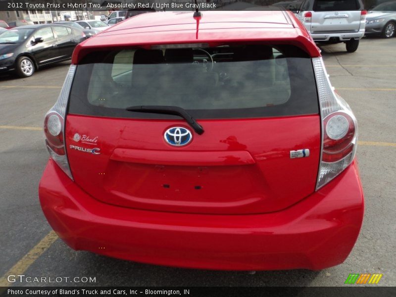 Absolutely Red / Light Blue Gray/Black 2012 Toyota Prius c Hybrid Two