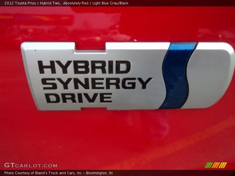 Absolutely Red / Light Blue Gray/Black 2012 Toyota Prius c Hybrid Two