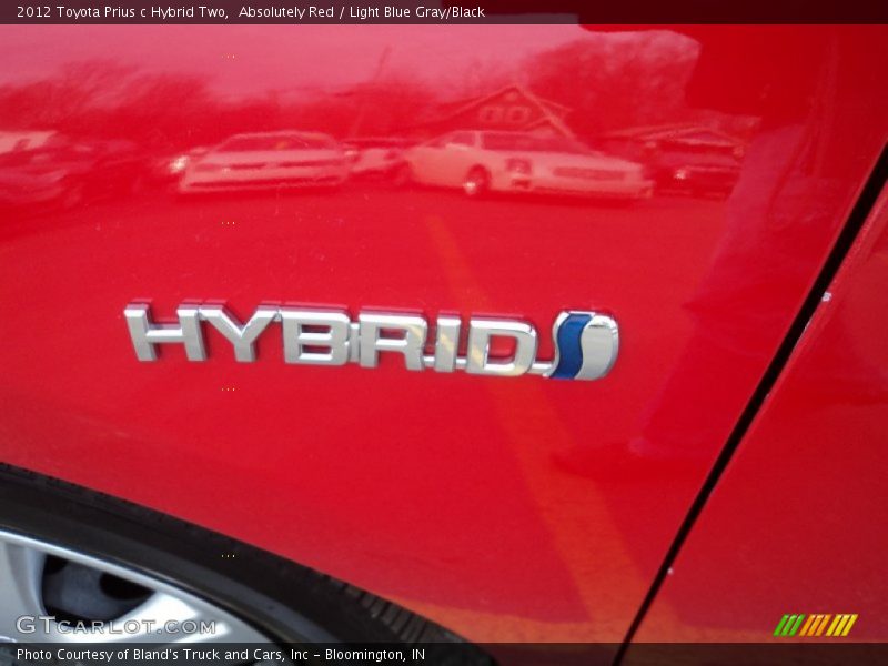 Absolutely Red / Light Blue Gray/Black 2012 Toyota Prius c Hybrid Two