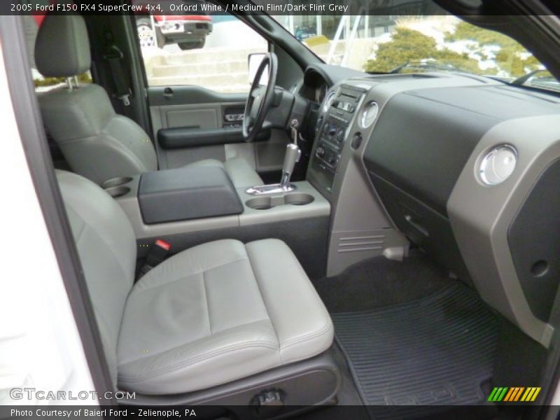 Oxford White / Medium Flint/Dark Flint Grey 2005 Ford F150 FX4 SuperCrew 4x4