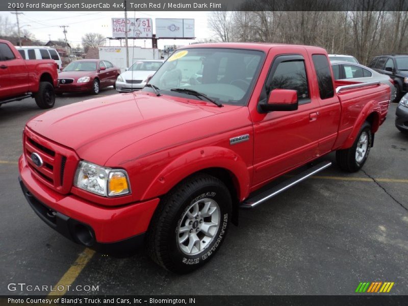 Torch Red / Medium Dark Flint 2010 Ford Ranger Sport SuperCab 4x4