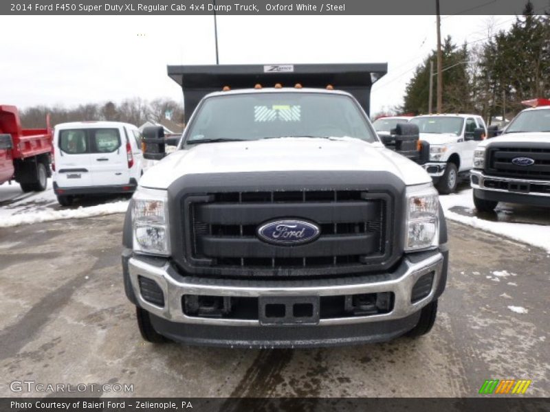 Oxford White / Steel 2014 Ford F450 Super Duty XL Regular Cab 4x4 Dump Truck