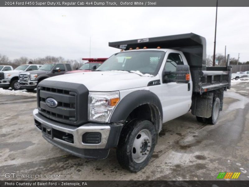Oxford White / Steel 2014 Ford F450 Super Duty XL Regular Cab 4x4 Dump Truck