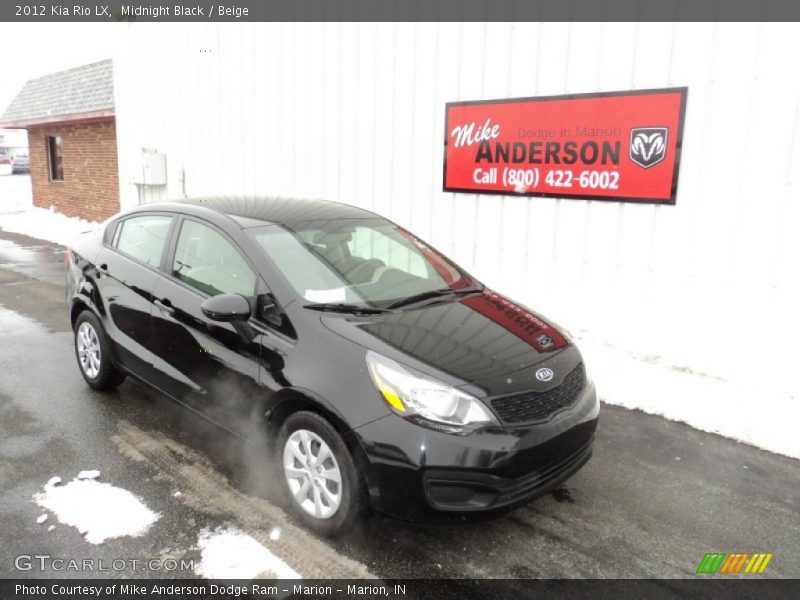 Midnight Black / Beige 2012 Kia Rio LX