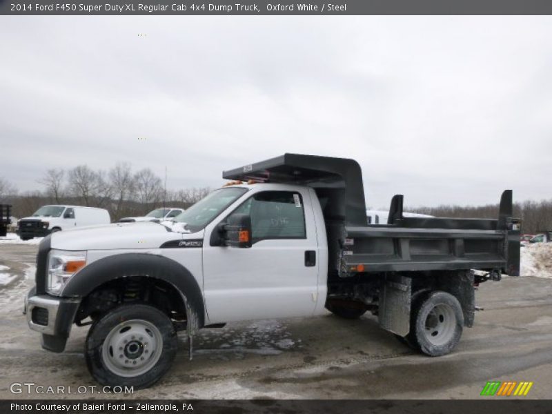  2014 F450 Super Duty XL Regular Cab 4x4 Dump Truck Oxford White