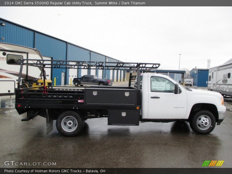 Summit White / Dark Titanium 2014 GMC Sierra 3500HD Regular Cab Utility Truck