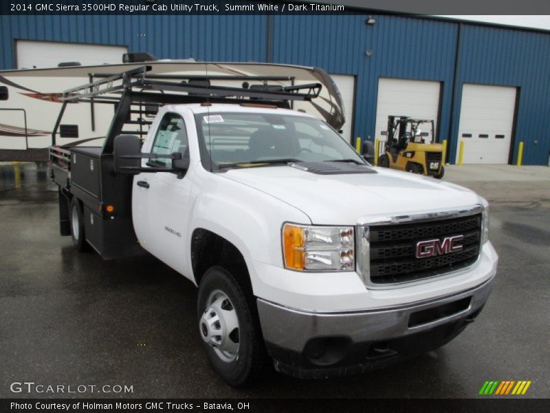 Summit White / Dark Titanium 2014 GMC Sierra 3500HD Regular Cab Utility Truck