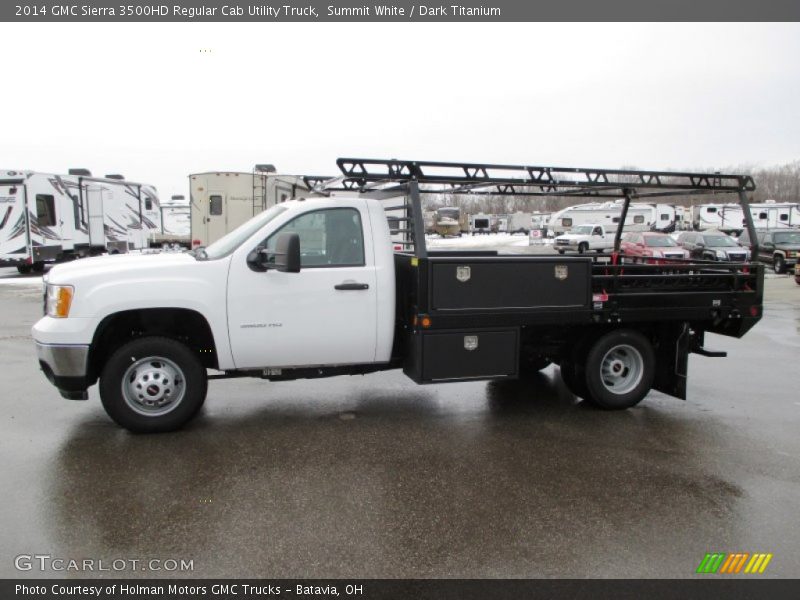 Summit White / Dark Titanium 2014 GMC Sierra 3500HD Regular Cab Utility Truck