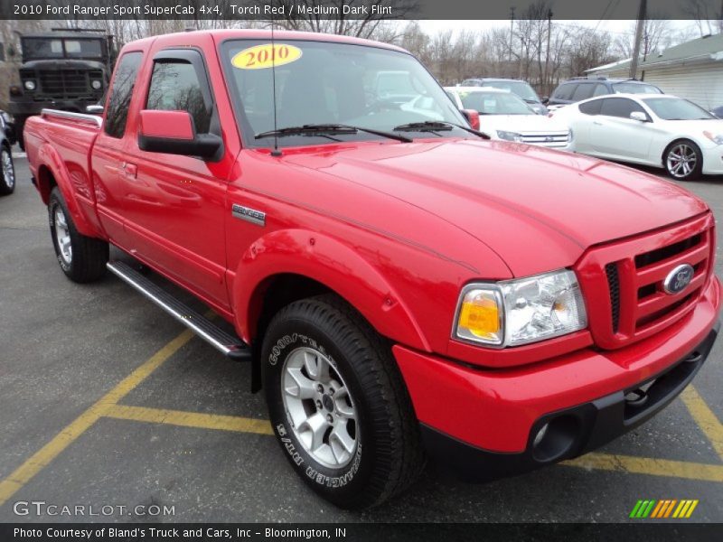 Torch Red / Medium Dark Flint 2010 Ford Ranger Sport SuperCab 4x4