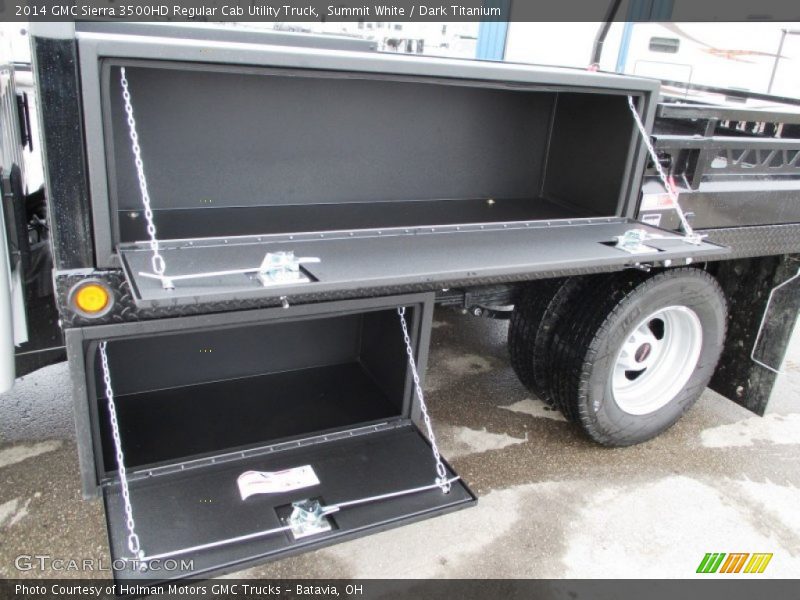 Summit White / Dark Titanium 2014 GMC Sierra 3500HD Regular Cab Utility Truck