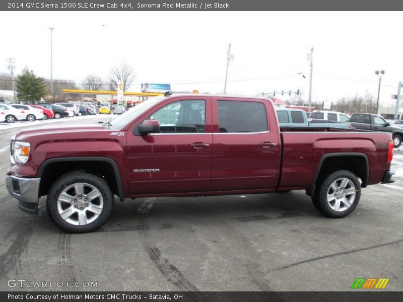 Sonoma Red Metallic / Jet Black 2014 GMC Sierra 1500 SLE Crew Cab 4x4