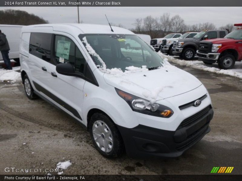 Frozen White / Charcoal Black 2014 Ford Transit Connect XL Van