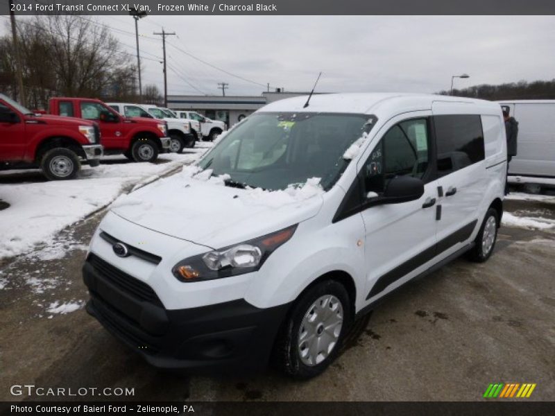 Frozen White / Charcoal Black 2014 Ford Transit Connect XL Van