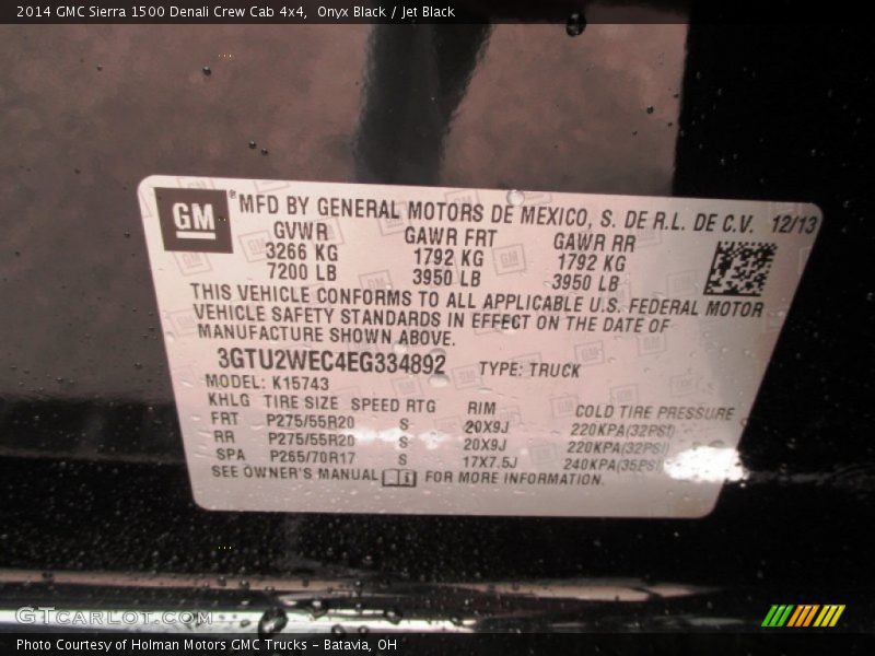 Onyx Black / Jet Black 2014 GMC Sierra 1500 Denali Crew Cab 4x4