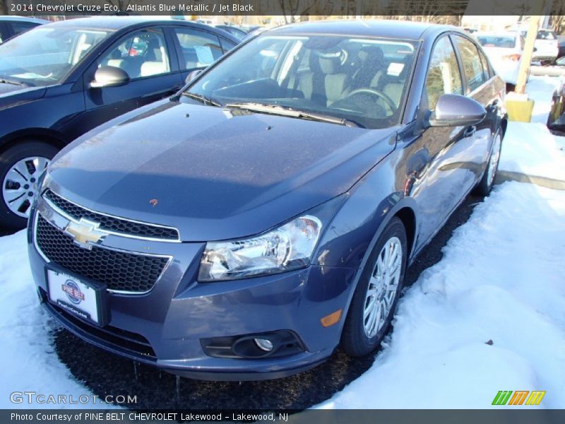 Atlantis Blue Metallic / Jet Black 2014 Chevrolet Cruze Eco