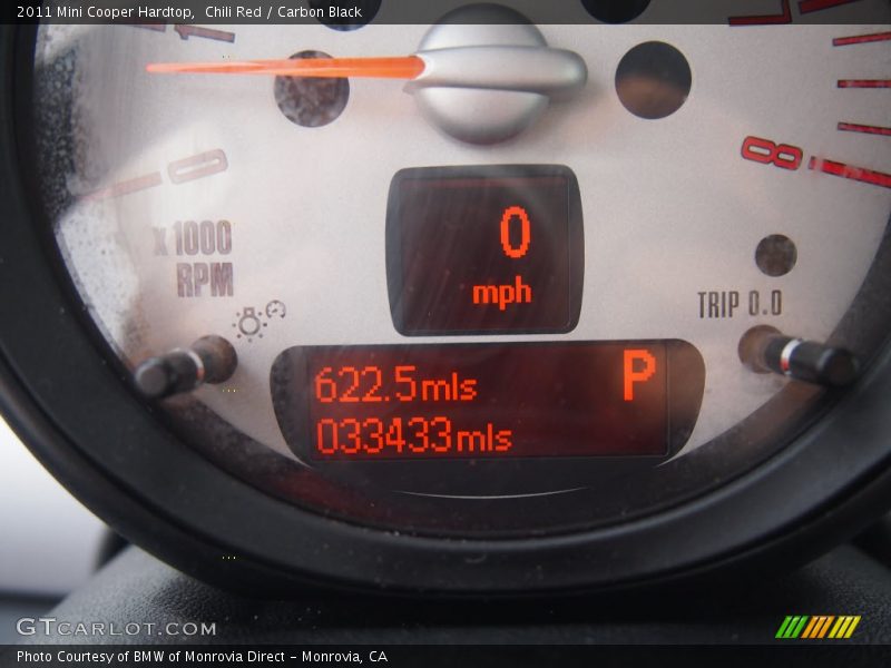 Chili Red / Carbon Black 2011 Mini Cooper Hardtop